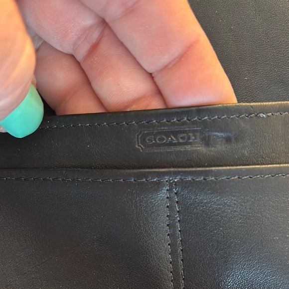 Coach Black Leather Portfolio Case - Picture 4 of 13